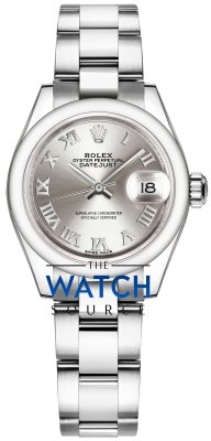 Buy this new Rolex Lady Datejust 28mm Stainless Steel 279160 Silver Roman Oyster ladies watch for the discount price of £7,400.00. UK Retailer.